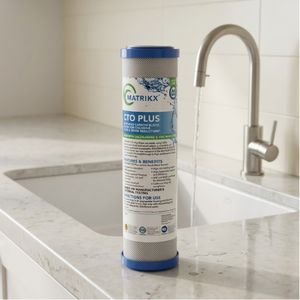 Filtre de remplacement universel en charbon actif de coque de noix de coco, 10 pouces, à débit rapide et haute efficacité, conforme aux normes de sécurité pour l'eau commerciale - Product Image 1