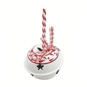 Adornos Navideños Transfronterizos para Fiestas, Estrella de Cinco Puntas Roja y Blanca, Copo de Nieve, Campana Colgante, Adornos Pequeños de Hierro para Árbol - Product Image 6