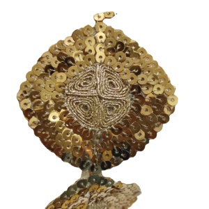 Customized Double Face Sequin <b>Glitter</b> Golden Border Ribbons Embroidery Lace Trimming Organze <b>Fabric</b> for Party Decorations - Product Image 2