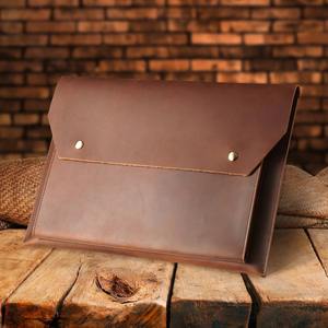 Funda de Piel Auténtica para Portátil, Duradera, Vintage, de Alta Calidad, con Logotipo Personalizado al por Mayor, para MacBook Air Pro de 13 Pulgadas LS-0243 - Product Image 1