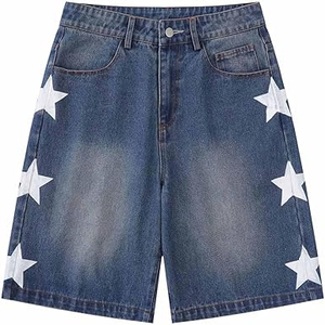 <b>Men's</b> Shorts Denim <b>Jeans</b> Pants Vintage Streetwear Baggy <b>Jeans</b> Shorts <b>For</b> <b>Men</b> Breathable Woven Mid Spring Summer Shorts - Product Image 1
