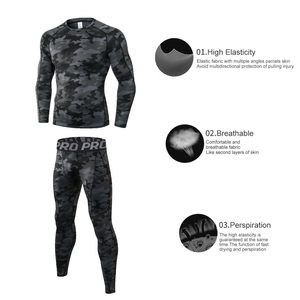 Men Compression Base <b>Layer</b> Set Winter Thermal <b>Top</b> Bottom Sportswear Bulk Supplier - Product Image 4