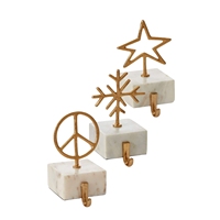 Ornement décoratif en forme de figurine primitive avec base en métal et en bois pour accentuer une étagère ou décorer une table, idéal pour offrir en cadeau