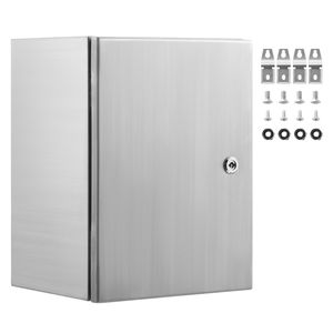 Scatola Elettrica da Esterno in Acciaio Inox 304 da 20x16x8 Pollici, Montabile a Parete, per Strumenti Elettronici - Product Image 1