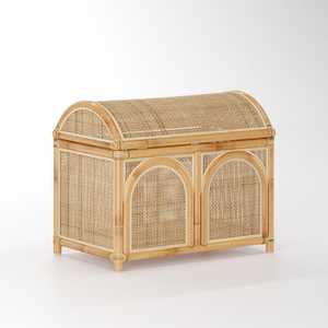 Competitive price natural rattan <b>trunk</b> treasure chest <b>box</b> <b>storage</b> chests with cut out handles - Product Image 5