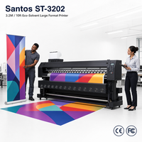 Imprimante à sublimation éco-solvant Santos 3.2M I3200 XP600, encre à sublimation à base d'eau, papier photo PP, bannière flexible, CE FCC