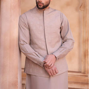 Vêtements islamiques pour hommes, shalwar kameez brodé pour hommes, shalwar kameez pakistanais fabriqué en 2026, vente en gros de bandhgala - Product Image 3