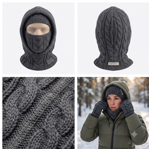 MALUZA INDUSTRIES Pasamontañas Térmico Unisex de Invierno, Calentador de Cuello Ajustable de Nylon, Protección Facial Completa, Forro Polar Cortavientos - Product Image 5