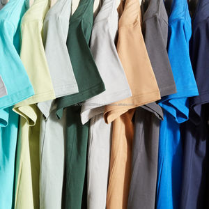 25 couleurs unisexe 205gsm T-shirt en coton uni respirant col rond T-shirt à manches courtes Logo personnalisé - Product Image 3