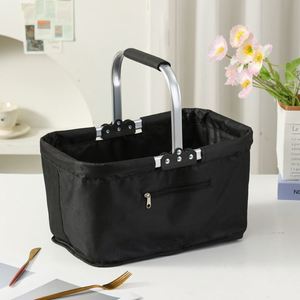 Panier de courses pliable en tissu Oxford, sac fourre-tout pour fruits et légumes, idéal pour supermarché, camping et pique-nique - Product Image 6
