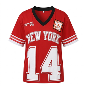 Camiseta Deportiva Personalizada al por Mayor - Estampado Gráfico Nueva York 14 - Fabricante de Camisetas Unisex con Cuello en V Extra Grande - Product Image 3