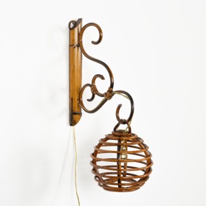 Vintage wall <b>sconce</b> natural rattan <b>sconces</b> statement <b>lighting</b> lampshade wholesale factory price - Product Image 1