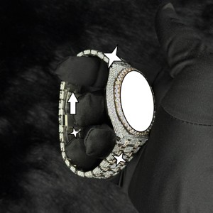 Reloj de Acero Inoxidable Mecánico Automático ETA con Incrustaciones de Moissanita de Claridad VVS, Diseño de Moda de Lujo Unisex Más Vendido - Product Image 5