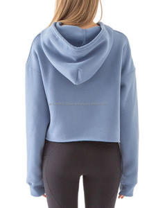 Mujeres recortadas sudaderas con capucha Invierno en Blanco primavera otoño ropa suéteres ropa de calle - Product Image 5