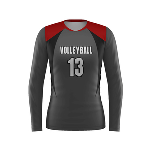Maillot de volley tendance avec un design numérique moderne sur les manches et le col, parfait pour les matchs de la saison estivale et les ligues jeunes. - Product Image 5