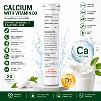 Mezcla de Bebida Efervescente de Calcio y Vitamina D de Marca Privada, OEM ODM, Venta al por Mayor, Fórmula Mineral para Adultos