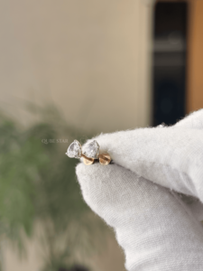 18k Gold 0.912ct Pear Cut Lab Grown Diamond Solitaire Stud <b>Earrings</b> Premium <b>Fine</b> Jewelry For Anniversary Wedding Bridal Gift - Product Image 2