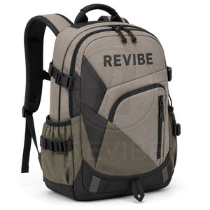 Sac à dos de randonnée imperméable REVIBE 30-40L en polyester, coque souple, léger, rectangulaire, unisexe, avec poches zippées pour une utilisation en extérieur - Product Image 3