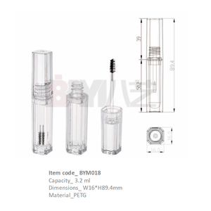 Tubos de Plástico con Logotipo Personalizado, Etiqueta Privada, Tubo Cuadrado Transparente para Rímel, Gel para Cejas y Sérum para Pestañas - Product Image 1