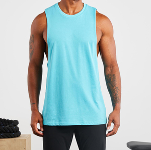 High Quality <b>Men</b> Casual Tank Top Custom Design Breathable 100% Cotton Workout Gym <b>Vest</b> OEM Service Activewear - Product Image 3