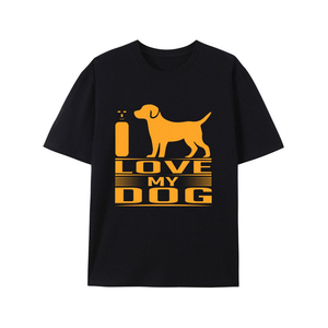 Camiseta Unisex para Amantes de los Perros, Estilo Hip Hop, con Serigrafía de Perro y Logotipo Frontal, Ecológica, 100% Algodón, Venta al Por Mayor - Product Image 3