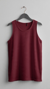 เสื้อกล้ามคอกลมสีน้ำเงินล้วนสำหรับผู้ชาย ระบายอากาศได้ดี แห้งเร็ว เป็นมิตรกับสิ่งแวดล้อม เหมาะสำหรับออกกำลังกาย สวมใส่สบายๆ หรือเล่นกีฬา พิมพ์ลายซิลค์สกรีน ผ้าเนื้อยืด - Product Image 2