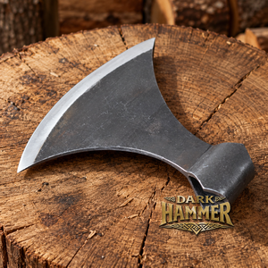 Cabeza de Hacha Vikinga Forjada a Mano, Acero con Alto Contenido de Carbono, Cabeza de Hacha Dane Texturizada, Dark Hammer Custom - Product Image 1