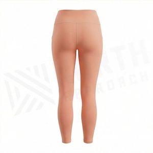 2025 Women's High-Waisted Yoga Leggings Tummy Control Anti-Cellulite Sports Fitness <b>Tights</b> Solid <b>Pattern</b> Pant Activewear - Product Image 2