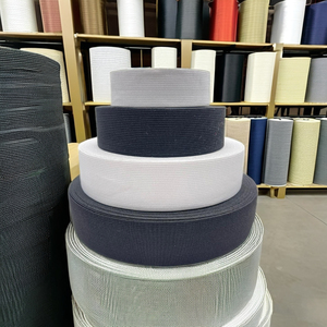 Black/White Woven Ribbon Knitted Braided Elastic Skinny Band Factory Wholesale Webbing - Product Image 1