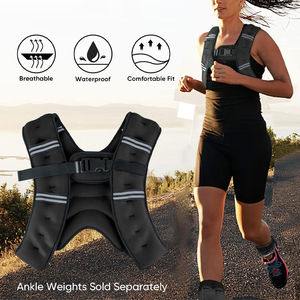 เสื้อเวทถ่วงน้ำหนักแบบปรับได้สำหรับการออกกำลังกายเพื่อเพิ่มความแข็งแรงและการฝึกคาร์ดิโอ - Product Image 4