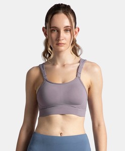 Soutien-gorge de sport sans couture pour femme, dos nageur, soutien moyen, respirant, pour yoga et entraînement, couleur lavande - Product Image 1