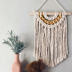 Tapiz de macramé hecho a mano con cuerda de algodón, decoración boho para pared, proveedor mayorista de Vietnam para decoración de interiores. - Product Image 1