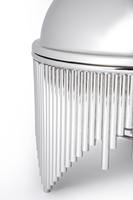 Plat de service rond en acier inoxydable, finition miroir, base à bordure verticale, chauffe-plat de buffet, unité individuelle, vente en gros