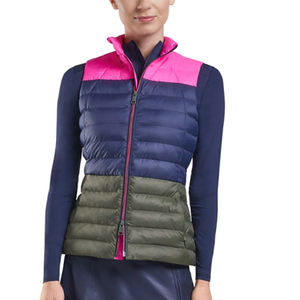 Chaleco Acolchado Personalizado de Alta Calidad para Mujer, Cuello Alto, Ligero, con Cierre, Bloques de Color, Acolchado, Transpirable - Product Image 2