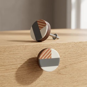 <b>Beads</b> Art Modern Resin Wood Knobs & Pull Handle for Kitchen Bedroom Bathroom Living Room Cabinets & Drawers - Product Image 3