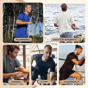 T-shirts de sport en maille pour hommes, respirants, à séchage rapide, pour la course à pied, la gym et les sports de plein air - Product Image 5