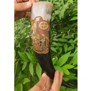 Tasse à boire de bière médiévale inspirée des Vikings de haute qualité Artisanat naturel Cadeau de Noël et de la fête des mères - Product Image 1