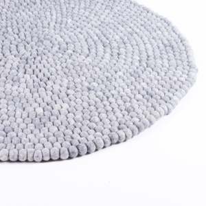 Tapis rond en feutre de laine naturelle, tapis et ensembles de tapis biologiques - Product Image 1