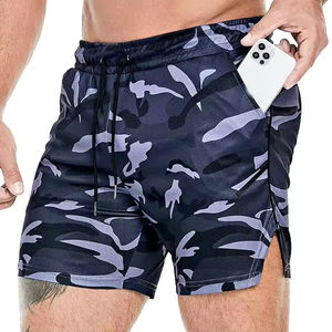 Shorts de sport pour homme, tendance mode, course à pied, fitness, loisirs en plein air, double couche, évacuation de l'humidité - Product Image 2