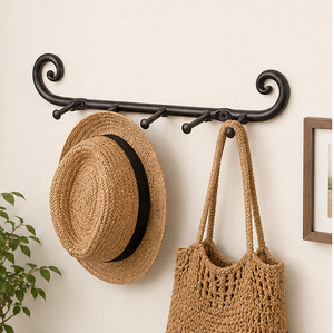 Handcrafted Wrought Iron 5 Hook <b>Key</b> Holder For Wall Rustic Farmhouse Decorative <b>Key</b> Rack And Entryway <b>Hanger</b> For Home Office - Product Image 4