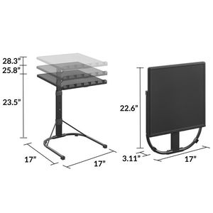 Tavolo Pieghevole Regolabile per Banchetti ed Eventi, Uso Interno/Esterno, Nero - Product Image 4