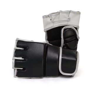 Rahsal Industries MMA Kick Boxing Half Finger Unisex Leather Training Gloves with for Closure and Customized Packaging - Product Image 1
