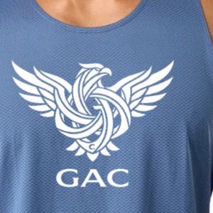 Mens 100% Polyester Casual Gym Tank Top Sleeveless Workout <b>Stringer</b> <b>Vest</b> Custom Logo Fitness Training Athletic Muscle Shirt Blue - Product Image 4