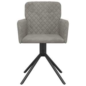 Juego de 2 Sillas de Comedor Giratorias Gris Claro - Product Image 4