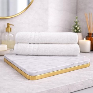 Toalla Blanca Premium 100% Algodón Puro, 550 GSM, Altamente Absorbente, Suave, para Baño, Hotel, Spa, Playa, Gimnasio, en Oferta - Product Image 2
