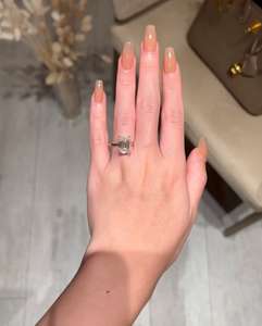 5.5 Carat Emerald Cut Moissanite Engagement <b>Ring</b> for Women | Hidden Halo <b>Solitaire</b> Wedding <b>Ring</b> | Luxury Bridal Jewelry - Product Image 4