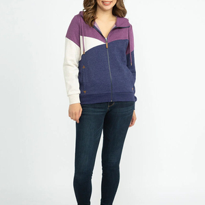 Sweat-shirts à capuche pour femmes, couleur personnalisée, décontractés, hiver, fermeture éclair sur le devant, séchage rapide, respirants, doublés, haute qualité, vente en gros - Product Image 2