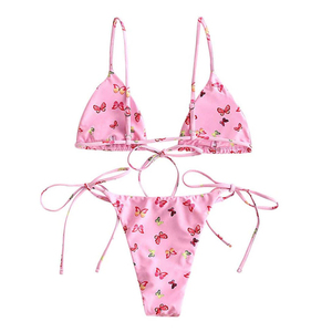 Ensemble de bikini taille haute pour femme de qualité supérieure, tendance, fabriqué en usine, vêtements de plage avec logo avant, maillot de bain confortable et élégant pour femme - Product Image 2