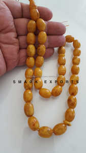 Perles de prière islamique en résine d'ambre Tasbih Misbah Subha 33 perles ovales musulman Zikr Tasbeeh chapelet fait à la main pour la méditation et le cadeau - Product Image 3