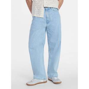 Jeans en denim 14 oz avec logo personnalisé OEM, nouveau design, tissu 100% coton, coupe ample, jeans baggy, coupe oversize, streetwear, mode hip-hop - Product Image 4